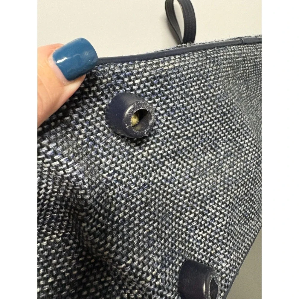 VTG Fifth Avenue‎ Blue Tweed Carry On Travel Bag Duffel Shoulder Luggage 14
